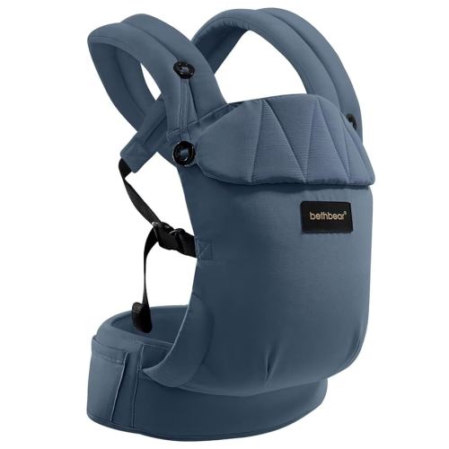 Baby Carrier Newborn to Toddler, 7-45 lbs with Natural Material, Ergonomic Design,Versatile and Adjustable,Hands Free for Moms&Dads,Blue