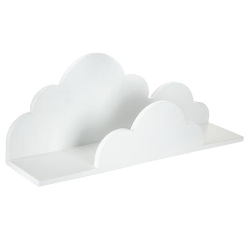 White Cloud Wood Wall Shelf