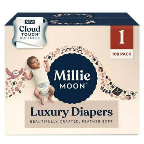Millie Moon Luxury Diapers - (Select Size and Count)
