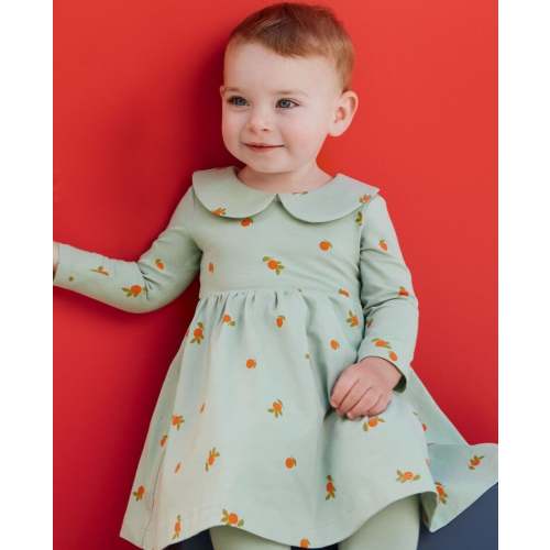 Baby Long Sleeve Collared Dress & Leggings Set | Hanna Andersson