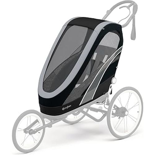 CYBEX ZENO 4-in-1 Multisport Trailer, Compact Fold, Smooth Ride Suspension and Air Filled Tires, Baby Trailer for 6 Months+