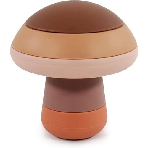 Hudson Baby Silicone Stacking Toy, Mushroom, One Size