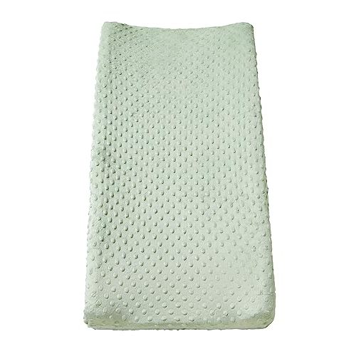 Changing Pad Cover Super Soft Minky Dots Skin-Friendly Breathable Wipeable Changing Table Sheets for Baby Boy and Baby Girl （Bay）