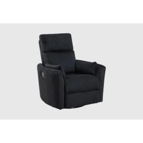 Ellery Black Swivel Glider Reclining Chair
