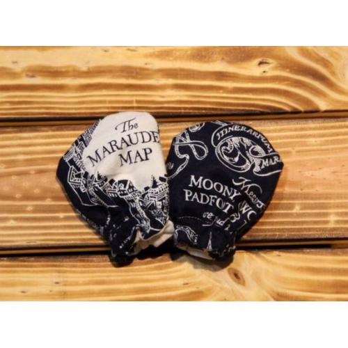 Harry Potter Map Flannel Baby Mittens