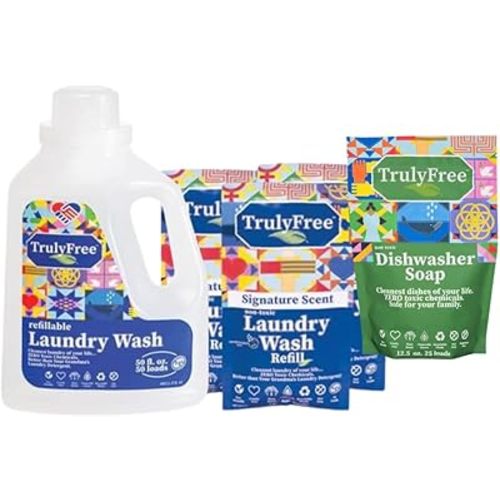 TRULY FREE - Laundry Detergent with Refill + Auto Dishwasher Soap