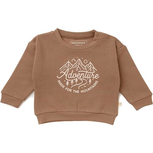 MakeMake Organics GOTS Certified Organic Cotton Sweatshirt Baby Toddler Young Kids Boys Girls Pullover Sweater