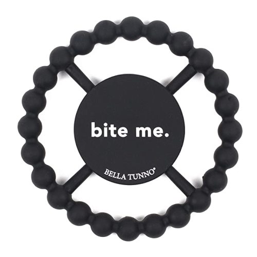 Bella Tunno Happy Teether – Soft & Easy Grip Baby Teether Toy, Silicone Teether Ring to Help Soothe Gums, Non-Toxic and BPA Free, Bite Me