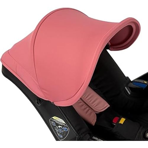 Replacement Canopy Cover Compatible with Doona+ Stroller & Car Seat, High-Opacity Sun Shade, Thick Soft-Stretch Fabric, 3-Piece Set with 2 Shoulder Pad Covers (Pink)