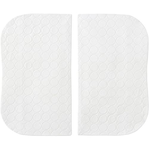 HALO Bassinest Twin Sleeper Waterproof Mattress Pads - 2-Pack, White