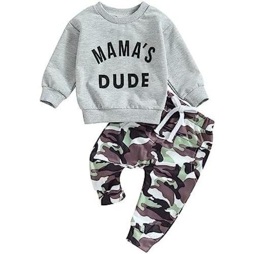 Baby Boy Clothes Fall 6 12 18 24 Months Football Long Sleeve Pullover Tops & Pant Sets Toddler Winter Outfits