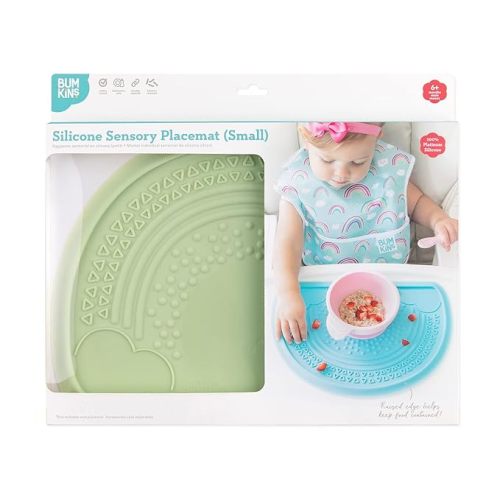 WeeSprout Silicone Suction Placemats for Babies, Toddlers & Kids, Durable Food Grade Silicone with Non-Slip Suction, Dishwasher Safe, for Dining