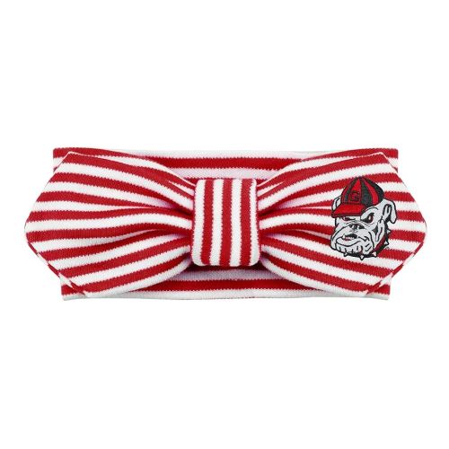 Georgia Bulldogs Striped Hair Knot