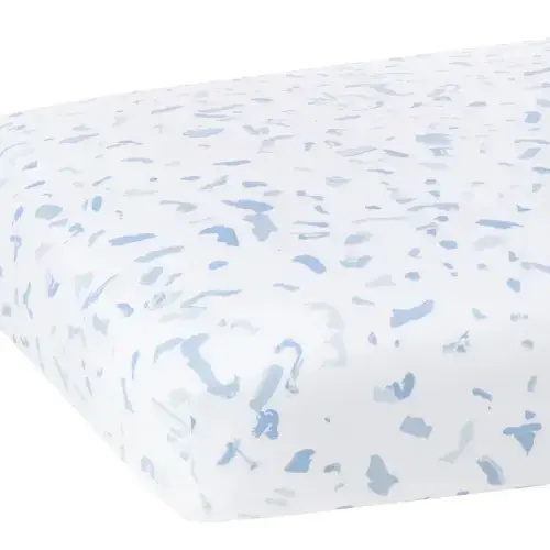 Boone Blue Crib Sheet