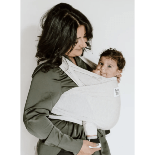 The Rachel Beluga Baby Wrap | Light Grey Bamboo Baby Carrier - Beluga Baby Carriers