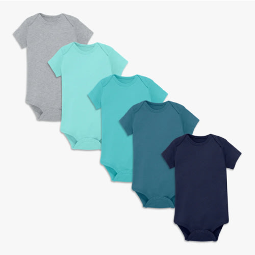 Organic Short Sleeve Babysuit 5-pack