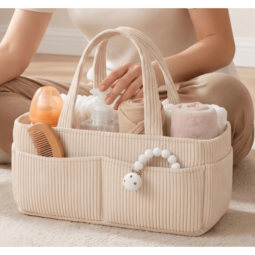 Baby Diaper Caddy Organizer in Cream