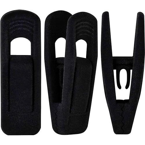 Black Velvet Hanger Clips (60-Pack), Strong Finger Clips for Velvet Hangers, Skirt Hanger Clips Fit for Flocking Hangers