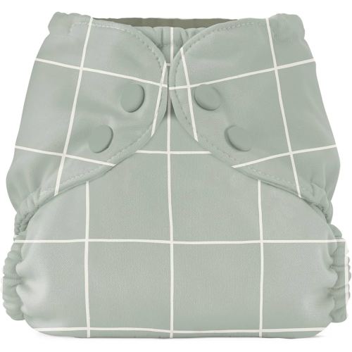Esembly Cloth Diaper Cover - Reusable Swim Diaper, Waterproof, Breathable - Adjustable Outer Layer Over Absorbent Inner for Blowout Protection - Lattice, Size 1 (7-17lbs)