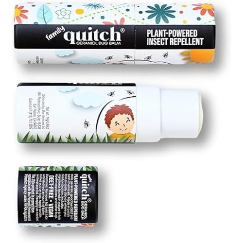 Geraniol Bug Balm, Bug Spray Alternative Travel Size Repellent, DEET Free Mosquito Shield for Kids, Natural Travel Size Mosquito Repellent Wipes Alternative Balm for Babies