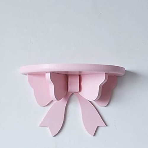 Kawaii Wood Floating Shelf Pink Room Decor (Pink)
