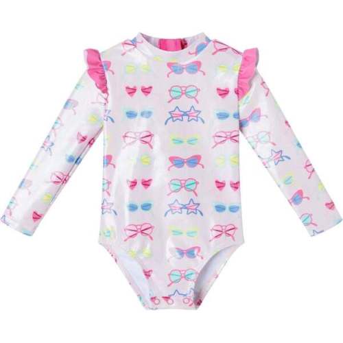 Infant Ruffle Back Rashguard & Hat Set, Sunny Shades - Andy & Evan | Maisonette
