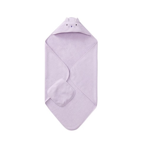 Super Soft Animal Baby Hooded Towel & Washcloth Collection (Lilac)