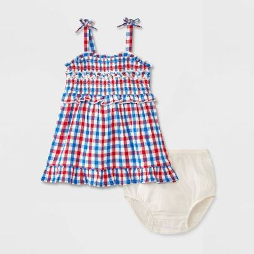 Baby Girls' Gingham Dress - Cat & Jack™ 6-9M