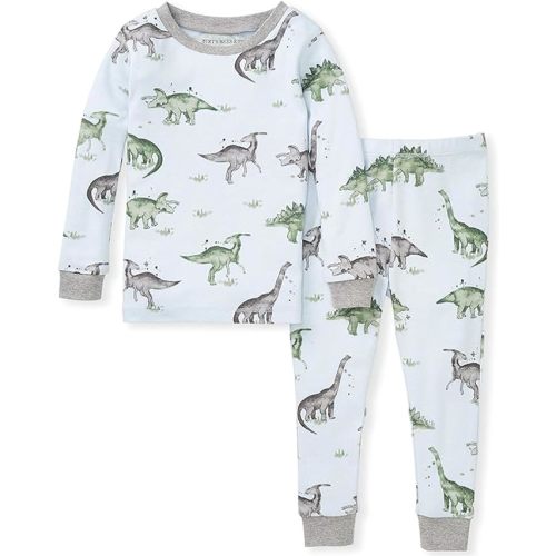 Burt's Bees Baby Boys' 2-Piece Long Sleeve Tee and Pants Organic Cotton Pajama Set