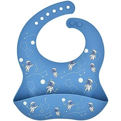 Waterproof Silicone Baby Bib, Easy Clean Quick Drying Soft and Comfortable Feeding Bucket Bib, Keep Stain off