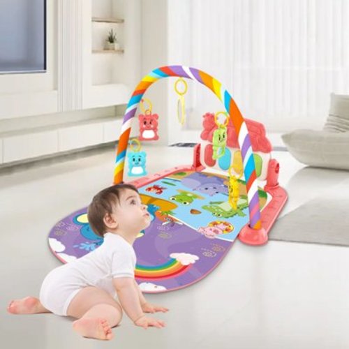 Baby Play Mat Baby Toys Tummy Time Mat Baby Activity Center for Newborn Infant Toys Piano Baby Gym Mat Tummy time Toys Music & Light Baby Boy Girl Gifts for Baby Toys 0-6 6-12 Months