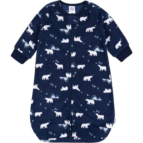 Gerber Baby Unisex Fleece Wearable Blanket, Polar Bears, 0-6 Months