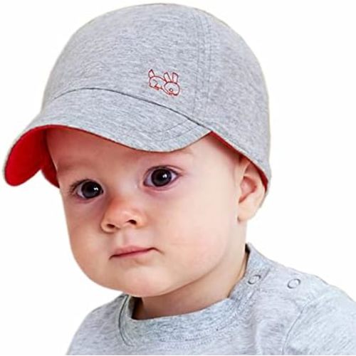 Keepersheep Baby Reversible Baseball Cap Infant Sun Hat, Shell Embroidery Cotton