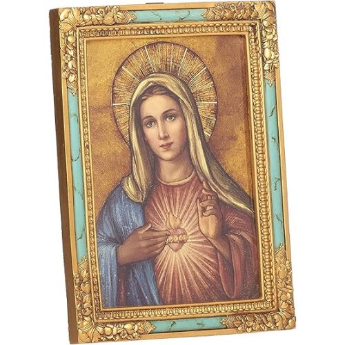 Joseph's Studio by Roman - Collection, 7.25" H Immaculate Heart Icon, Made from Resin, High Level of Craftsmanship and Attention to Detail, Durable and Long Lasting