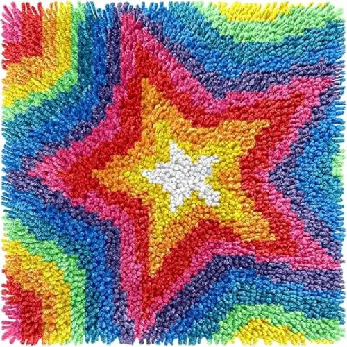 Puzamen Latch Hook Kit, 12in Small Latch Hook Rug Kits for Adults Beginners