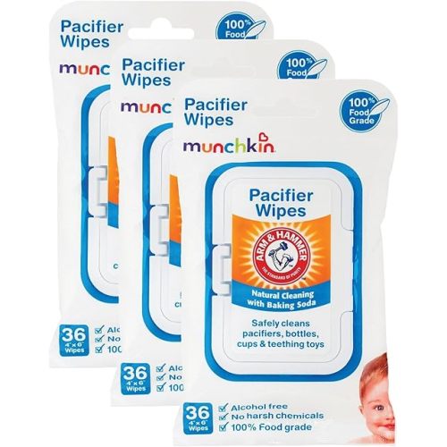Munchkin Arm and Hammer Pacifier Wipes, White, 108 Count