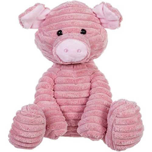 Apricot Lamb Plush Toys Corduroy Pig Stuffed Animal Soft Cuddly Perfect for Child (Corduroy Pig，8.5 Inches)
