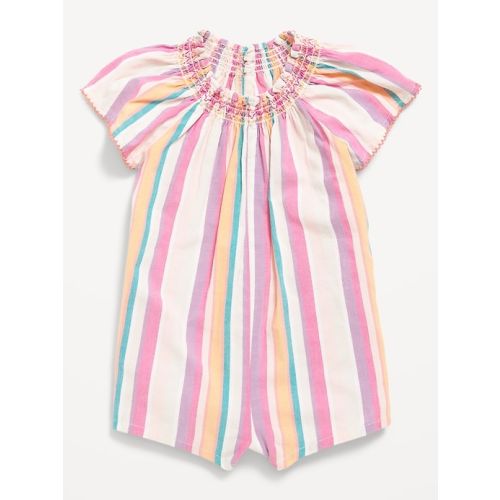 Printed Flutter-Sleeve One-Piece Romper for Baby | Old Navy
