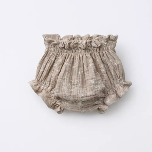 EMBROIDERED FLOWER BOTTOMS - Mink | ZARA United States