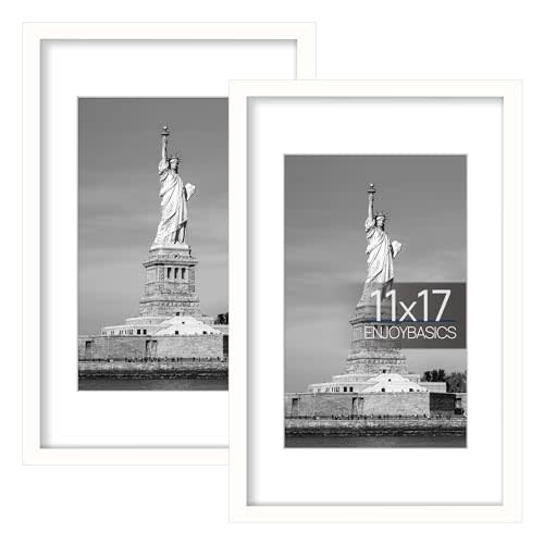 Nacial Picture Frames 8.5x11 Set of 4, White Graduation Picture Frame, Diploma Frame Certificate Document Frame, Picture Frames Collage for Wall and Tabletop - 4Pack, 8.5x11