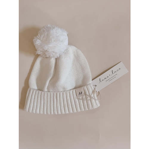 Organic Cotton Pom Beanie Hat