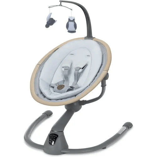 Maxi-Cosi Cassia Baby Swing Classic Slate: Smart Portable Baby Swing with Music, Indoor Baby Swing for Infants, 360 Rotation, Lightweight & Foldable Swing for Baby