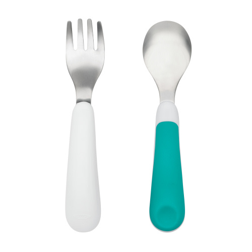 OXO Tot Fork & Spoon Set, Teal