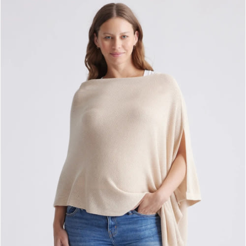 Lightweight Cotton Cashmere Nursing Shawl