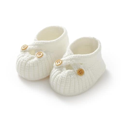 YIXPOH Baby Booties Newborn Babe First Walkers Non-Slip Stay On Boots Crib Shoes Sock Warm Knit Booties