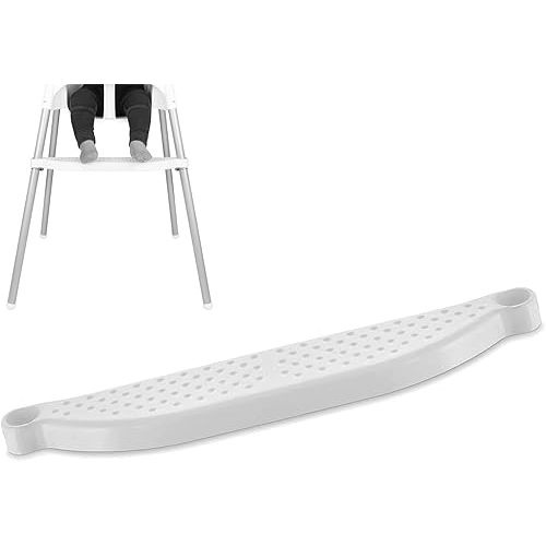 High Chair Foot Rest, Adjustable HighChairs Footrest Accessories, Non-Slip PP high Chair footrest, Footrest Compatible with IKEA Antilop HighChair (White)