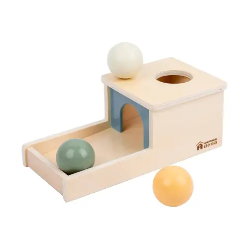 Adena Montessori Wooden Toy for 6-12 Month Baby 3 Balls,Sorting and Stacking Colorful Learning Education Toy for Toddler Kid 1-2 Year Old, Preschool Developmental Girl and Boy Gift