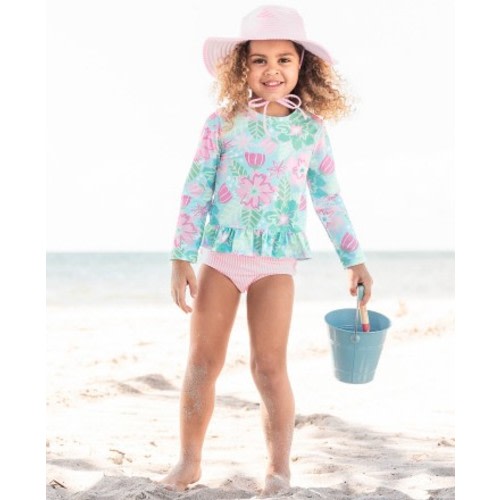 Pink Seersucker Hat | Toddler Swimming Hat | RuffleButts 0-12M