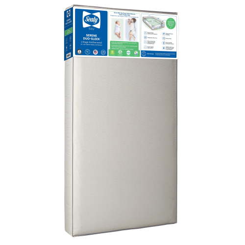 Sealy Serene Duo-Sleek Crib Mattress, 2-Stage Waterproof Foam Baby/Toddler Mattress