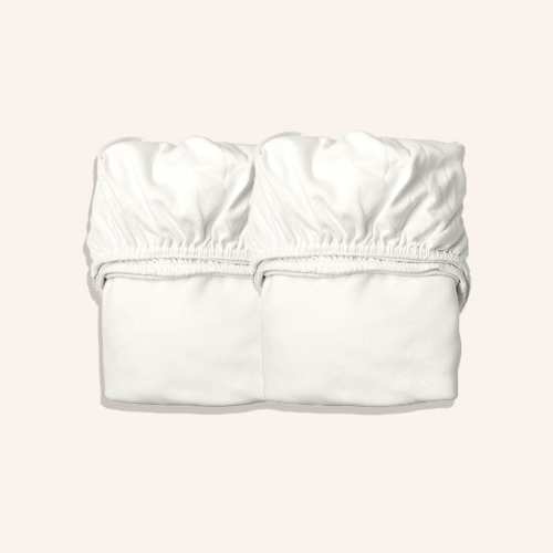 Fitted Cot Sheet Duo Pack - Snow